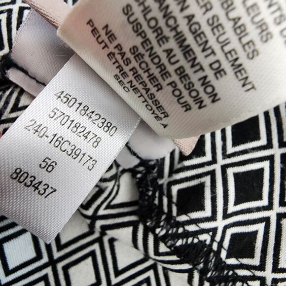 Chicos Fabulously Slimming Ankle Pants Women Size 1 US 8 Pull On Geometric Black - Picture 11 of 12